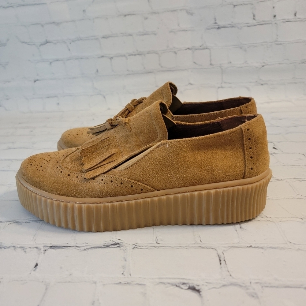 Oxigeno Slip On Suede Chunky  Tassle Shoes Size 39 - Picture 4 of 9